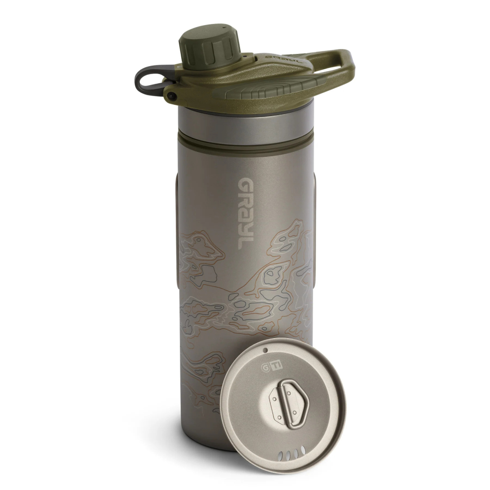 GRAYL Titanium GeoPress™ Purifier-Filterflasche + Cook Lid