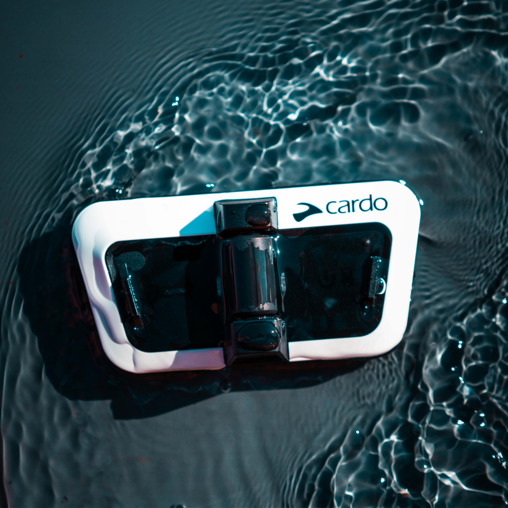 Cardo PACKTALK outdoor weiß-incl-JBL-In-Ear-Kopfhörer