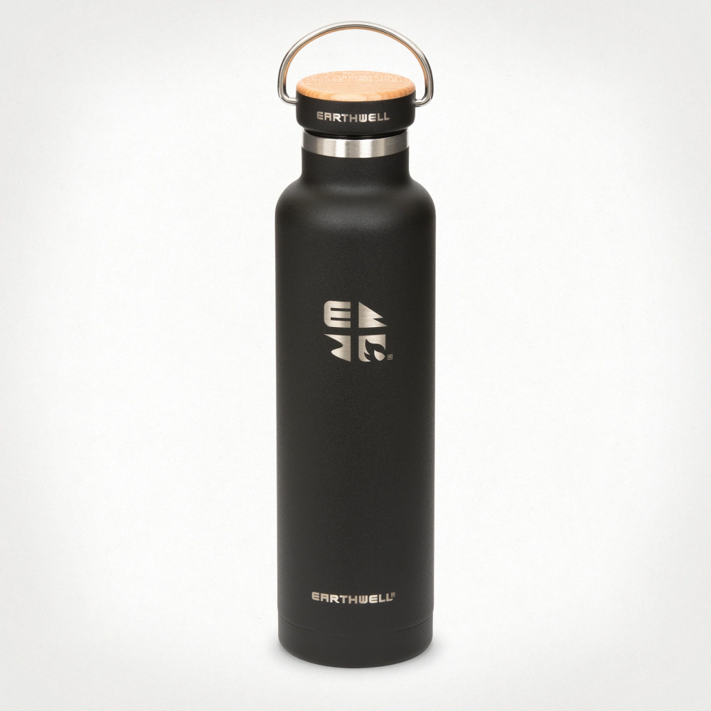 Earthwell Vacuum Bottle 22oz / 650ml - Volcanic Black,